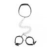 Bonded Leather Collar with Hand Cuffs